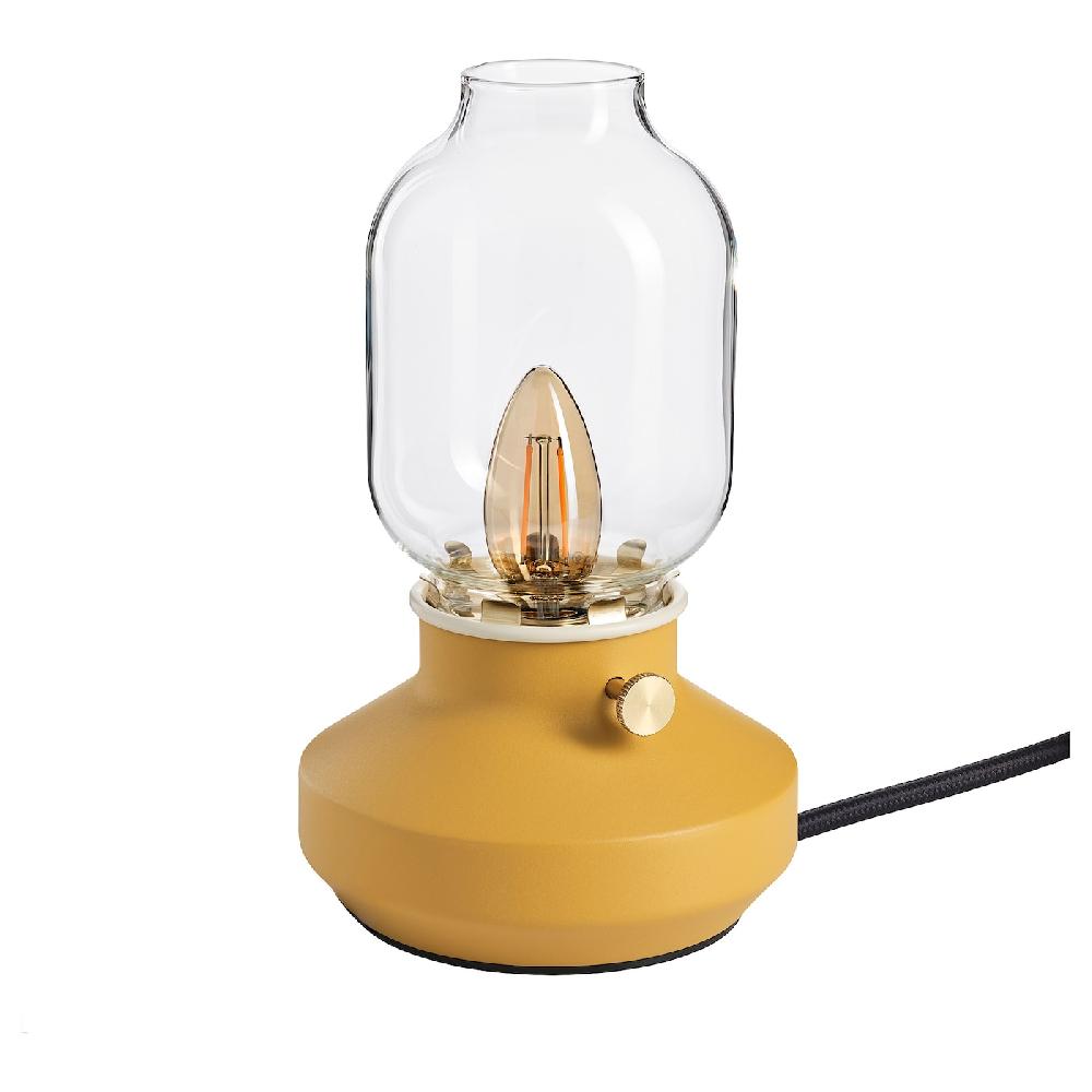 IKEA TÄRNABY Lampada da tavolo intensità luminosa regolabile giallo scuro 25 cm