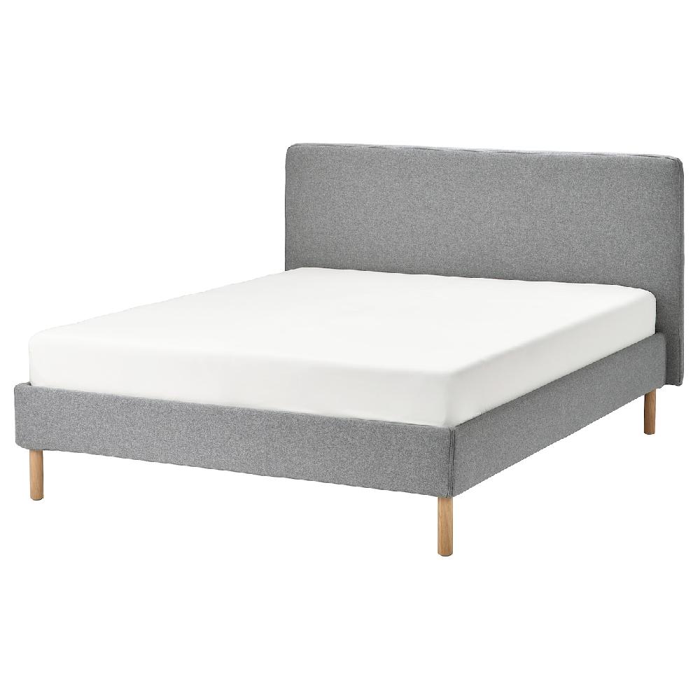 IKEA TÄRNKULLEN Struttura letto imbottita Tibbleby beige/grigio/Luröy 160x200 cm