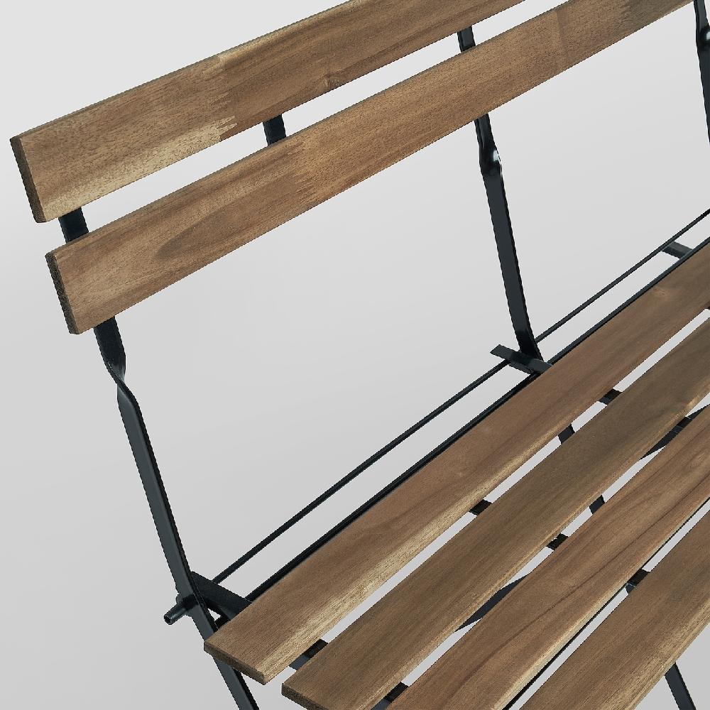 IKEA TÄRNÖ Panca Da Giardino Pieghevole Nero/mordente Marrone Chiaro