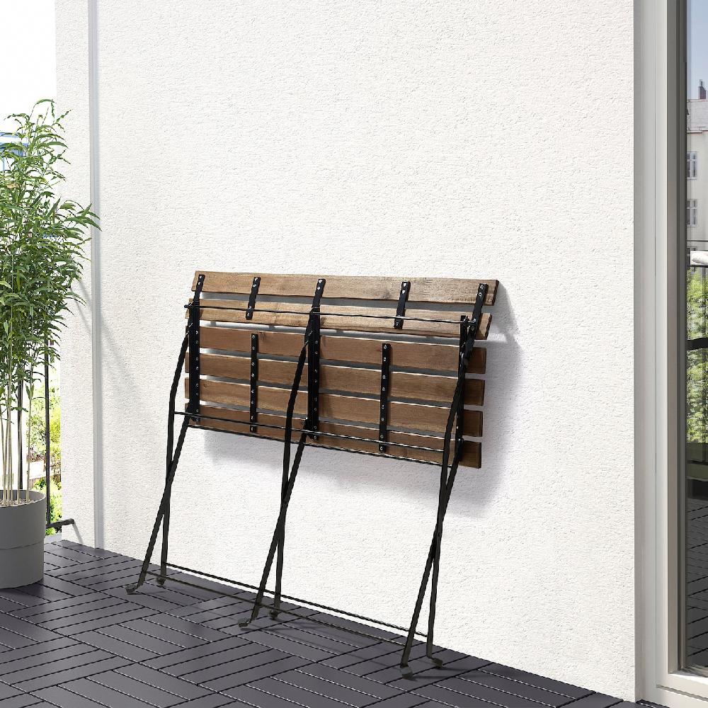 IKEA TÄRNÖ Panca Da Giardino Pieghevole Nero/mordente Marrone Chiaro