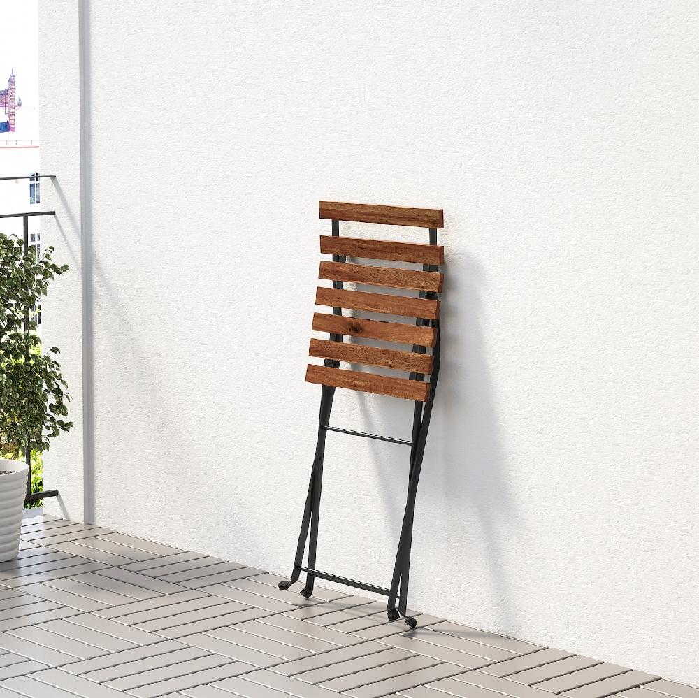 IKEA TÄRNÖ Tavolo+4 Sedie Da Giardino Nero/mordente Marrone Chiaro