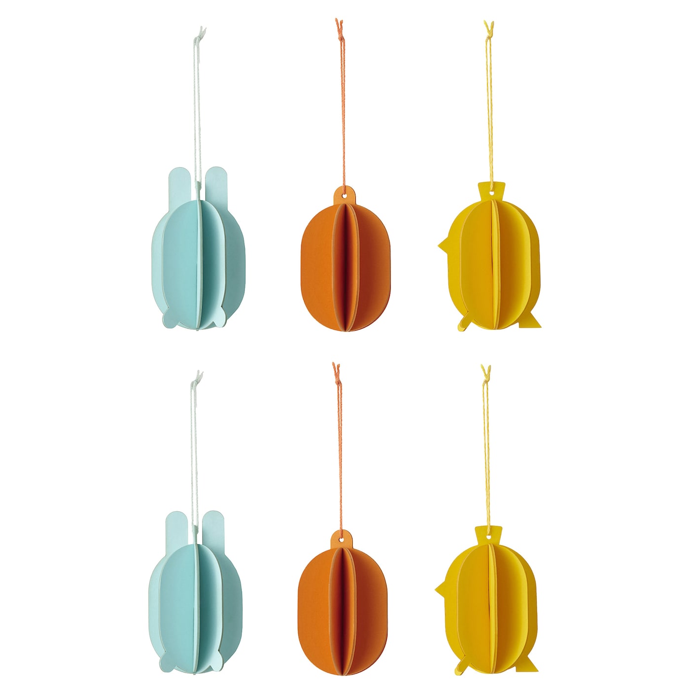 IKEA TJÄRLEK Set di 6 decorazioni da appendere multicolore