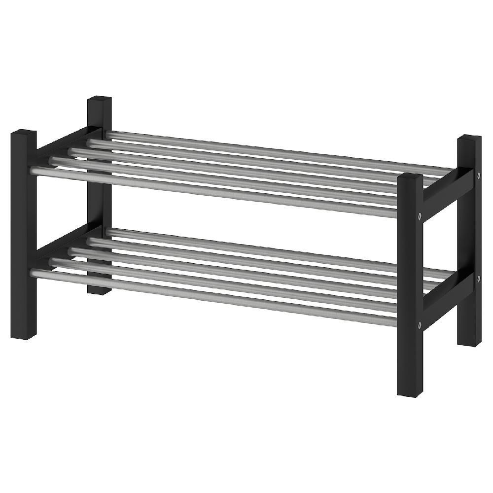 IKEA TJUSIG Rastrelliera per scarpe nero 79x32x37 cm