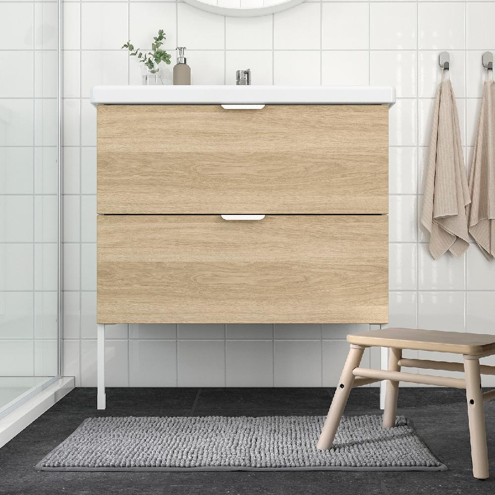 IKEA TOFTBO Tappeto Per Bagno Grigio Perla Melange 50x80 Cm
