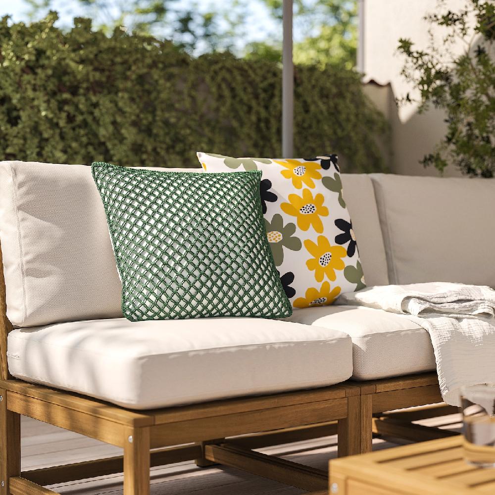 IKEA TOFTÖ Fodera Per Cuscino Grigio Scuro-verde Da Esterno/interno 50x50 Cm