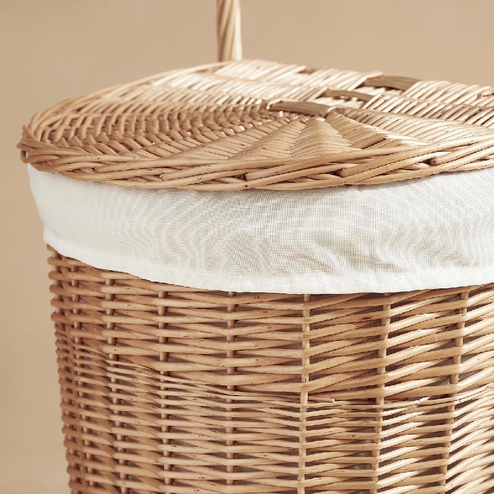 IKEA TOLKNING Cesta Per Bucato Con Rotelle Fatto A Mano Salice 31 L