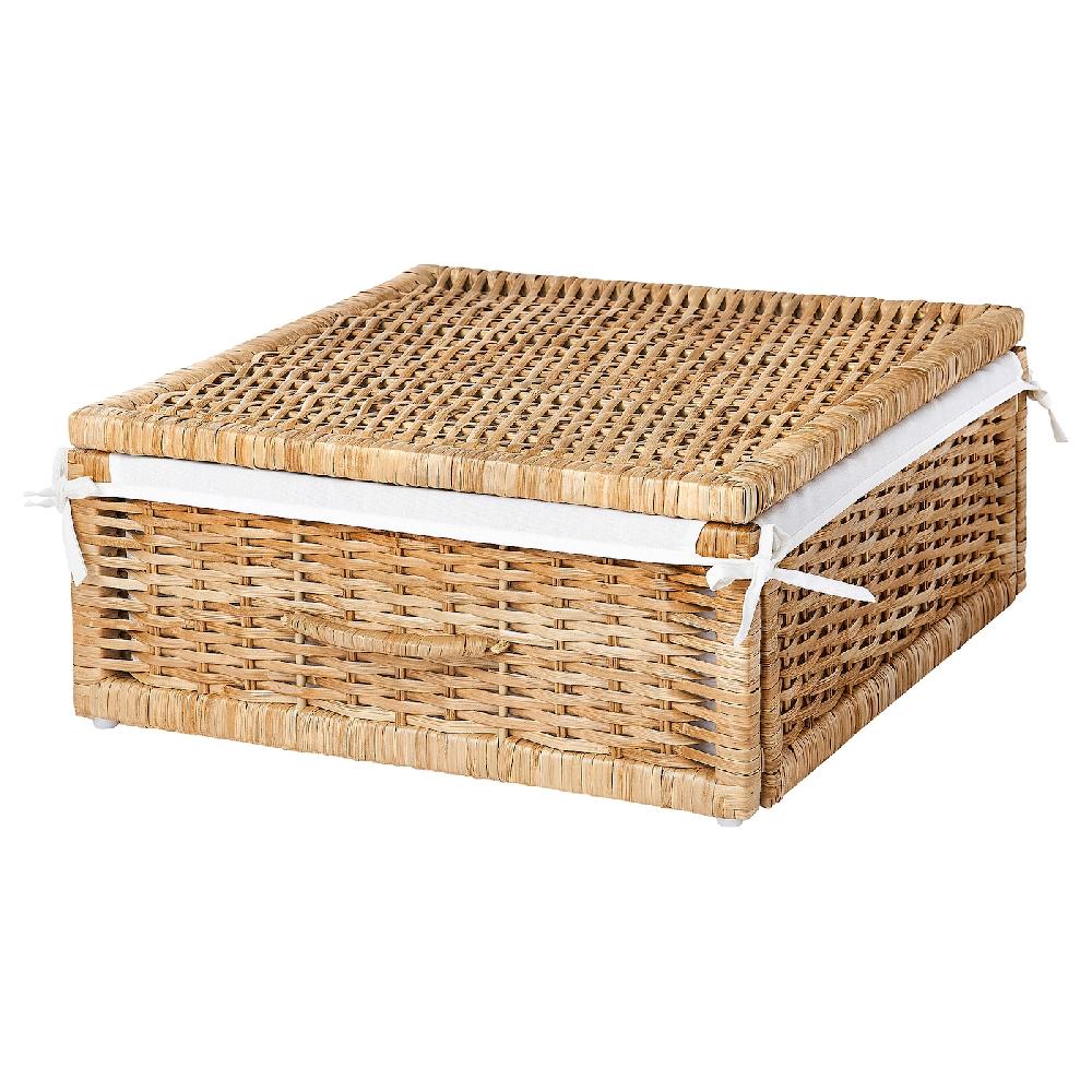 IKEA TOLKNING Cestino fatto a mano rattan 50x43x19 cm