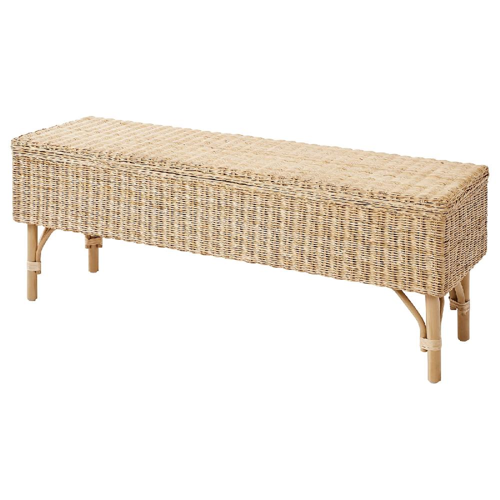 IKEA TOLKNING Panca con contenitore fatto a mano rattan 120 cm