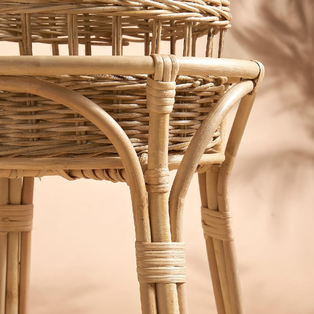 IKEA TOLKNING Piedistallo Per Piante Fatto A Mano Rattan 66 Cm