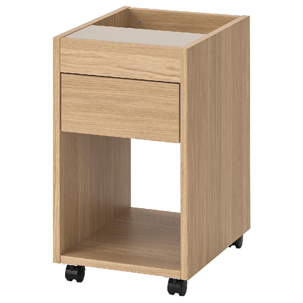 IKEA TONSTAD Cassettiera con rotelle impiallacciatura di rovere 35x60 cm