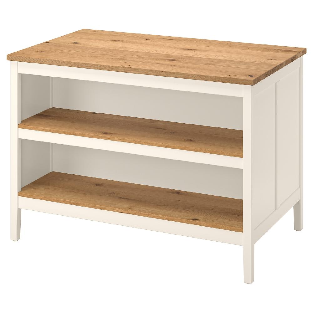IKEA TORNVIKEN Isola Per Cucina Bianco Sporco/rovere 126x77 Cm