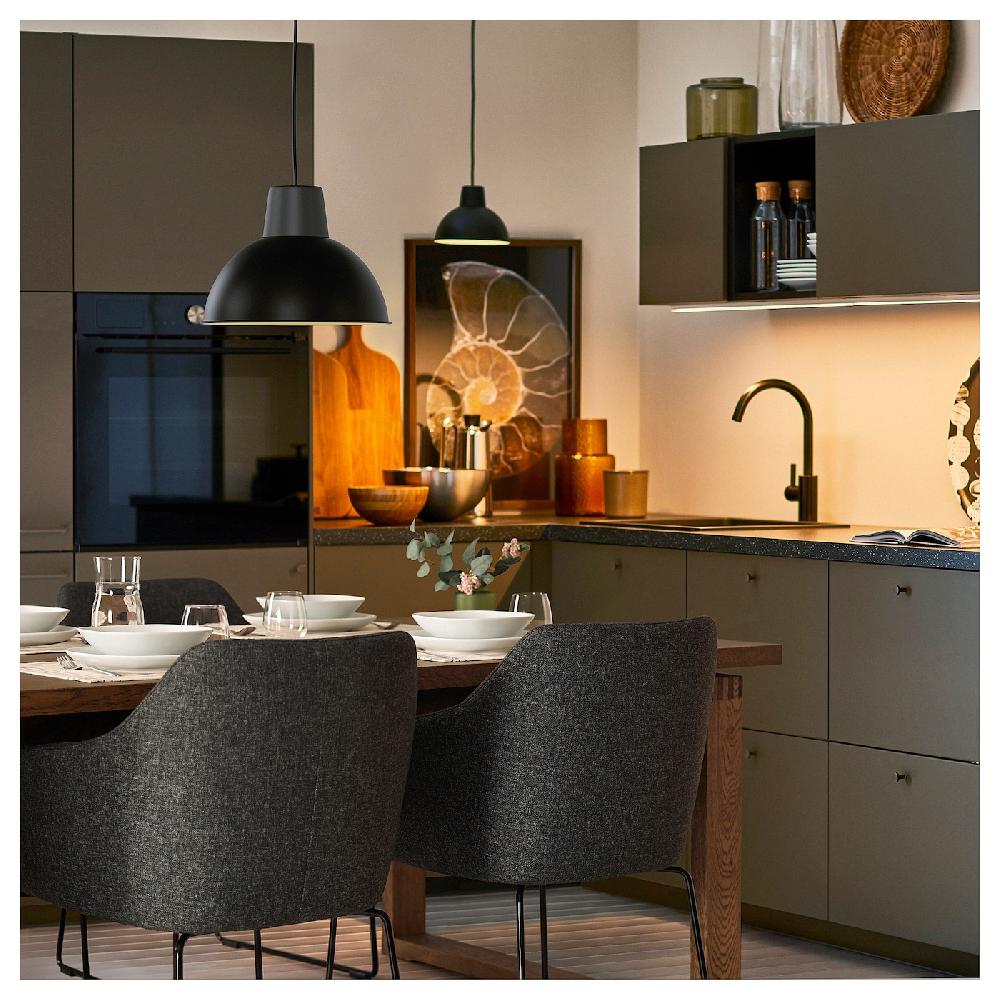 IKEA TOSSBERG Sedia Metallo Nero/Gunnared Grigio Scuro