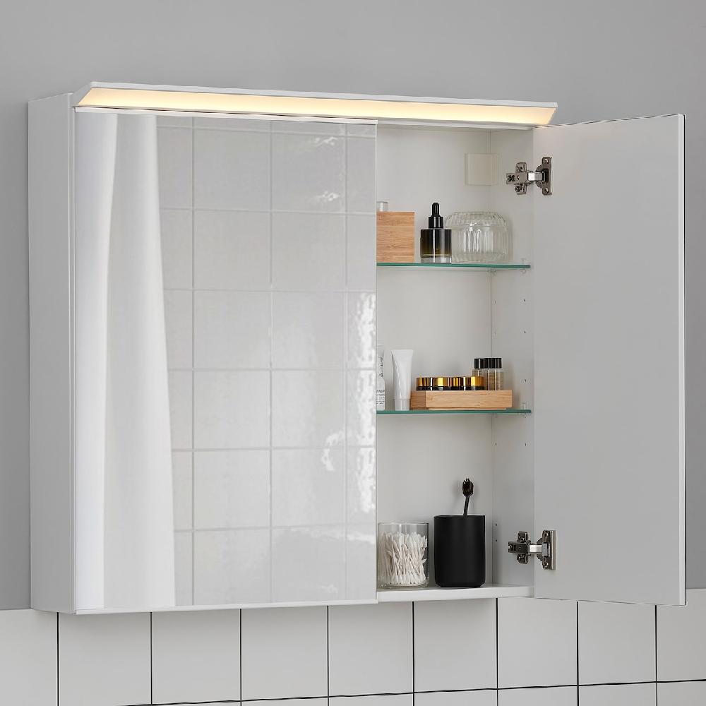 IKEA TREASJÖN Mobile Specchio/2ante/illuminazione 80x17x75 Cm