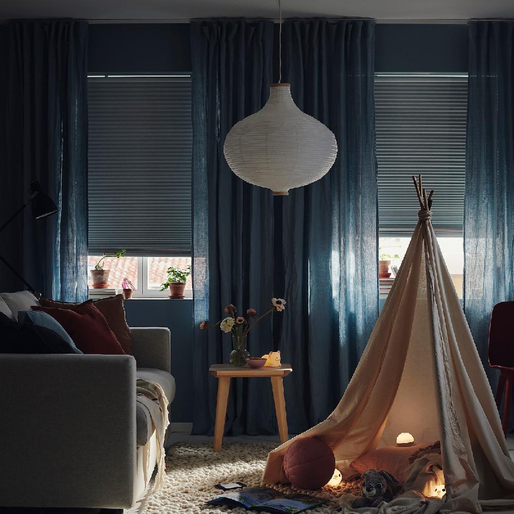 IKEA TREDANSEN Tenda Alveolare Oscurante Smart Wireless/a Batterie Bianco 80x195 Cm