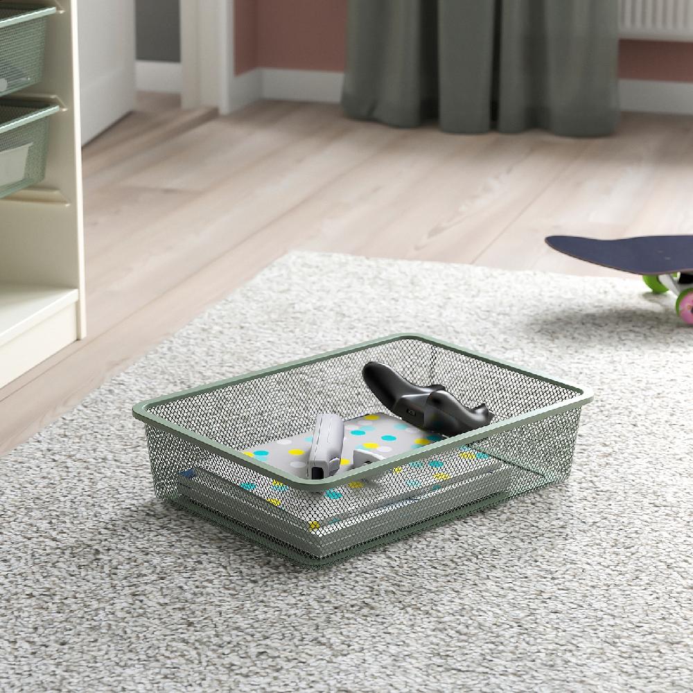 IKEA TROFAST Combinaz Con Contenitori/vassoio Bianco Grigio/verde Chiaro-grigio 46x30x94 Cm