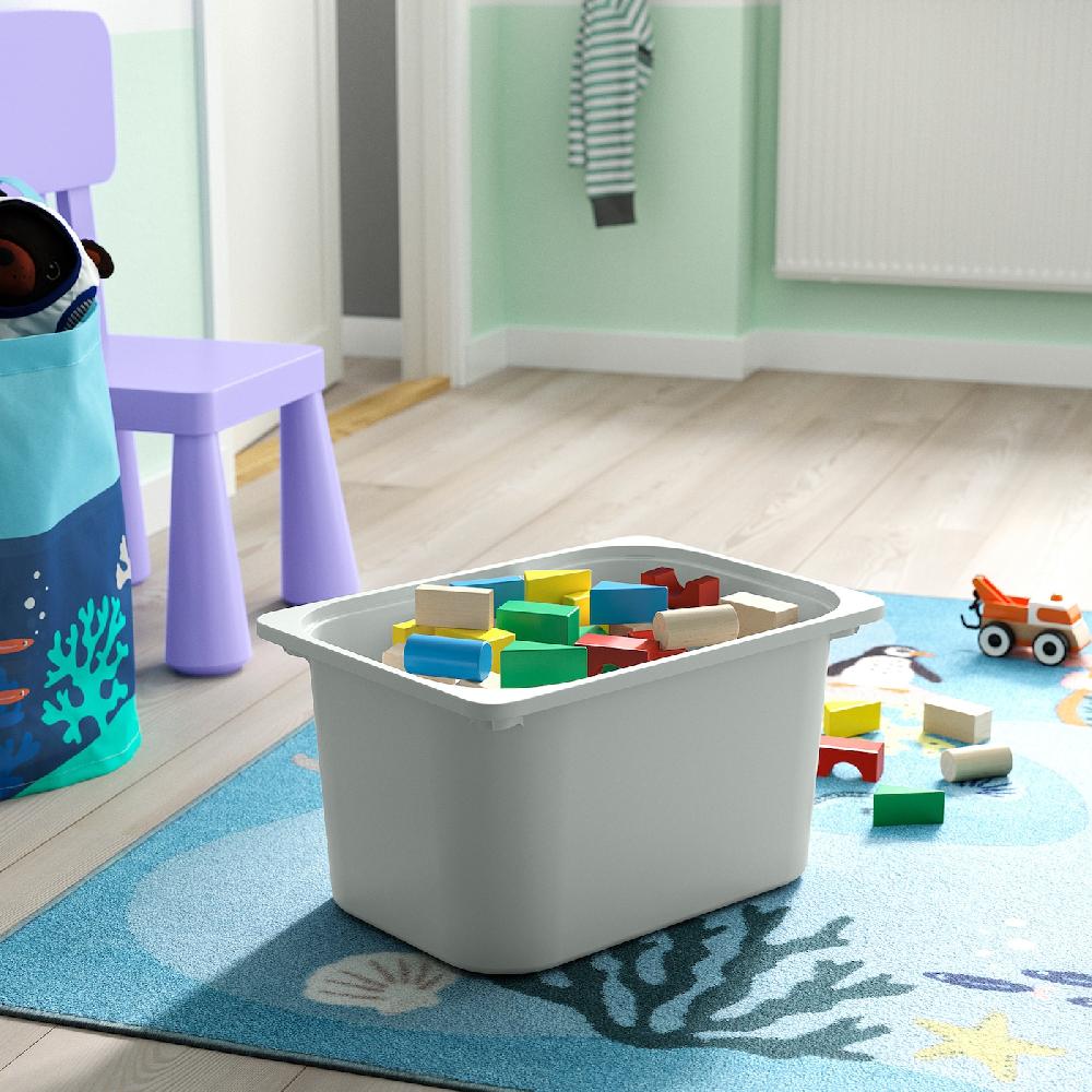 IKEA TROFAST Combinazione Con Contenitore/vassoi Bianco Bianco/grigio 34x44x56 Cm