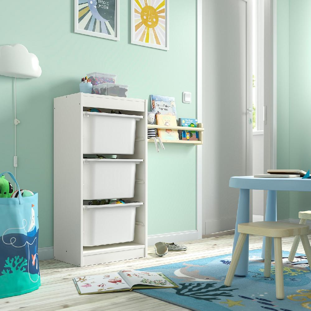 IKEA TROFAST Combinazione Con Contenitori Bianco/bianco 46x30x94 Cm