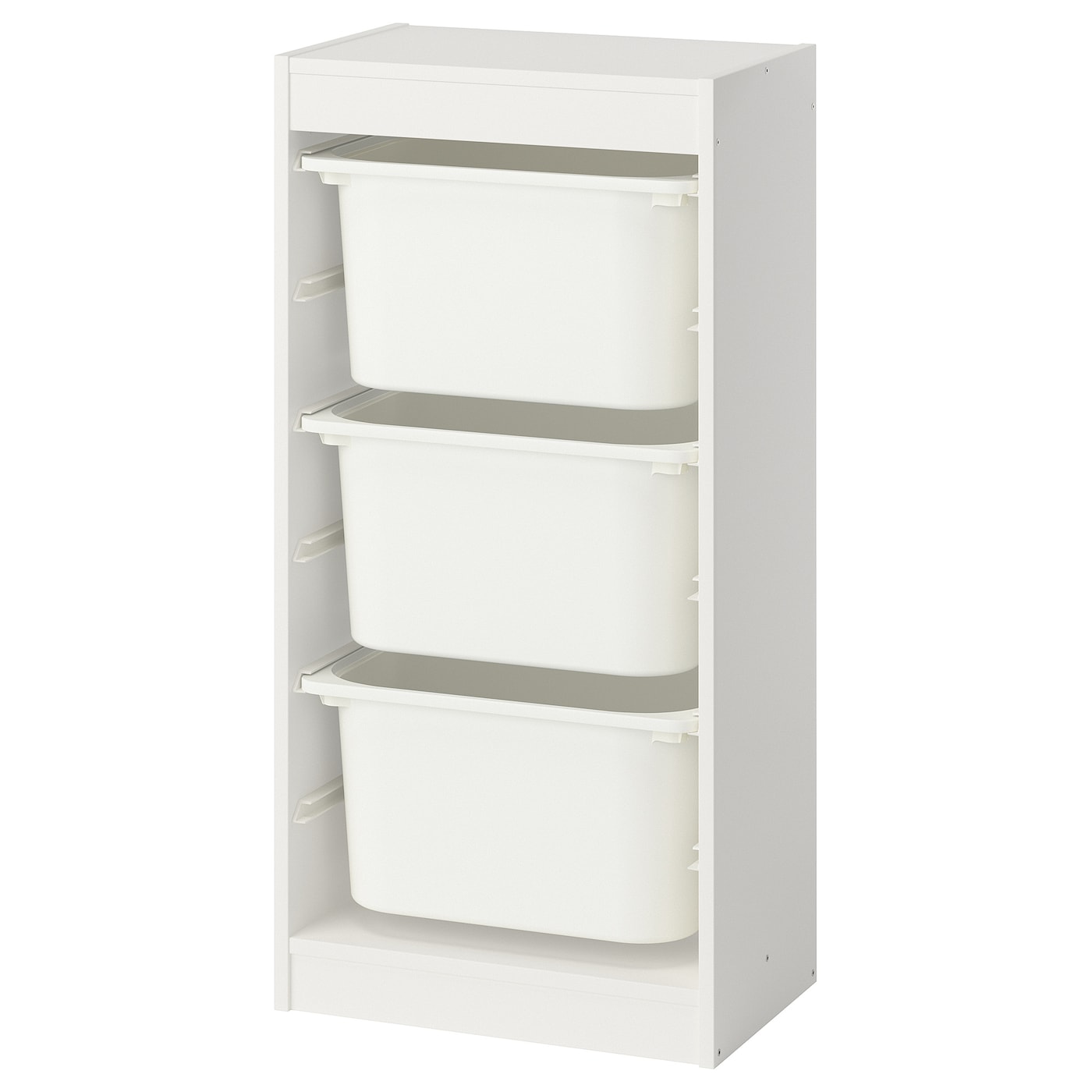 IKEA TROFAST Combinazione con contenitori bianco/bianco 46x30x94 cm