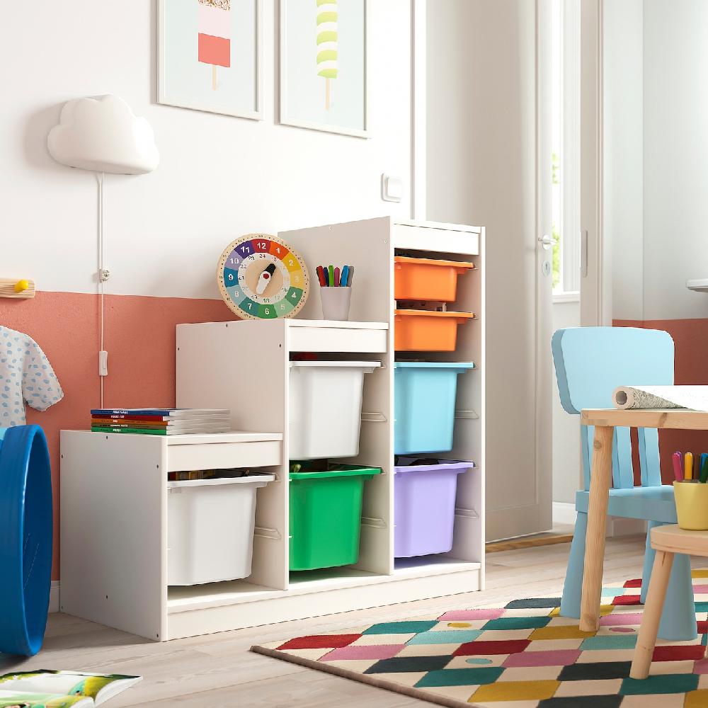 IKEA TROFAST Combinazione Con Contenitori Bianco Bianco/multicolore 99x44x94 Cm