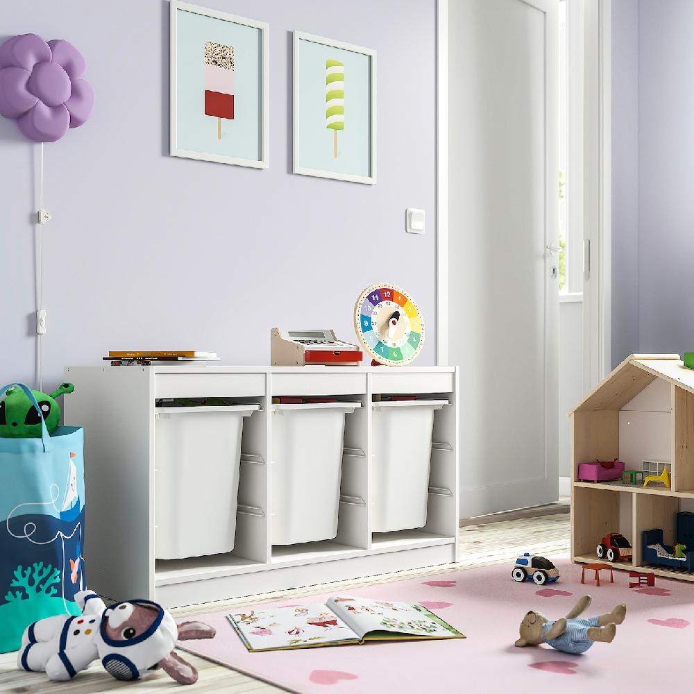 IKEA TROFAST Combinazione Con Contenitori Bianco/bianco 99x44x56 Cm