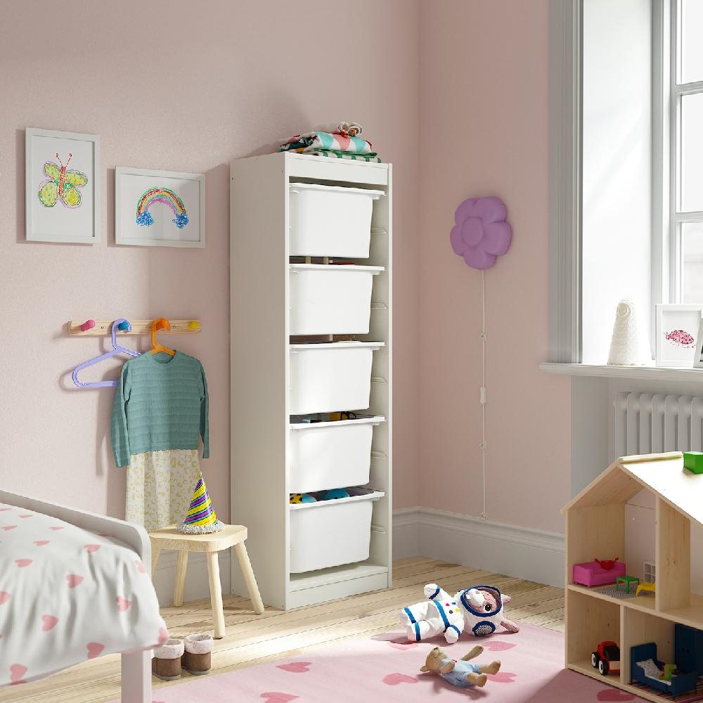 IKEA TROFAST Combinazione Con Contenitori Bianco/bianco 46x30x145 Cm