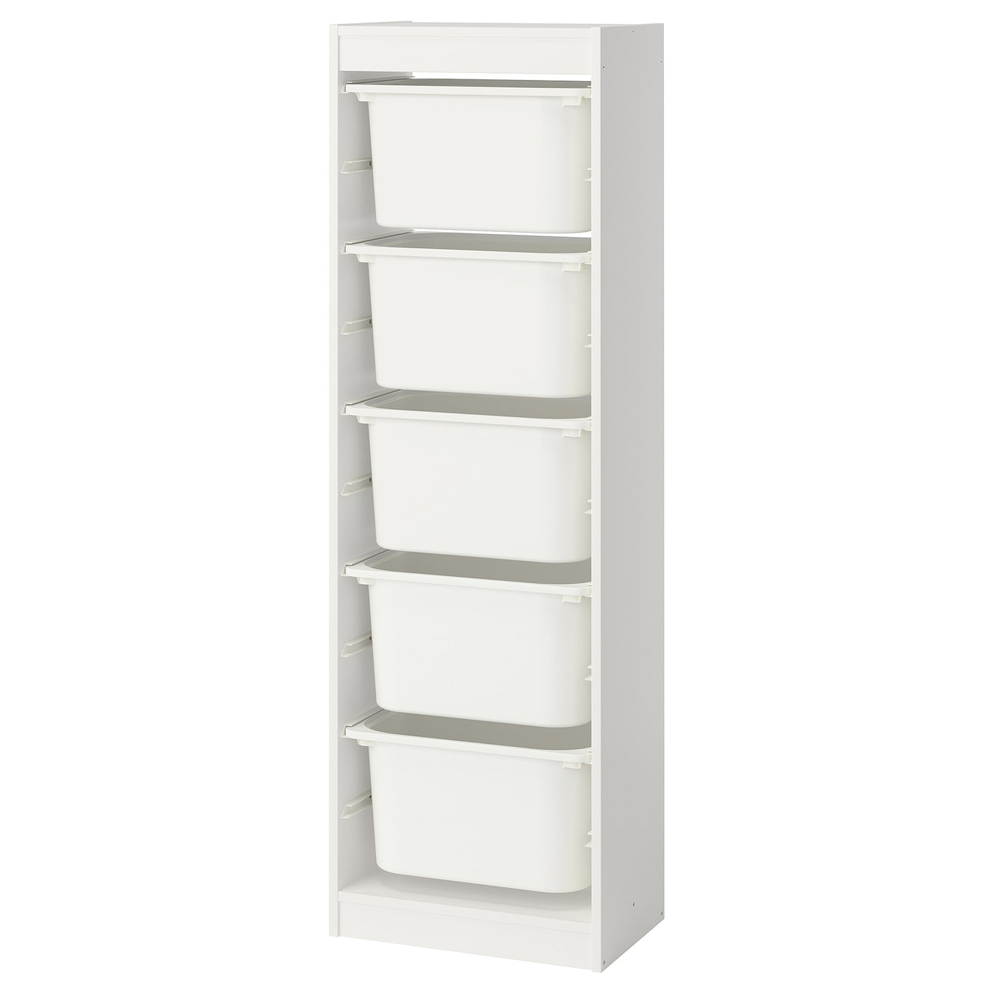 IKEA TROFAST Combinazione con contenitori bianco/bianco 46x30x145 cm