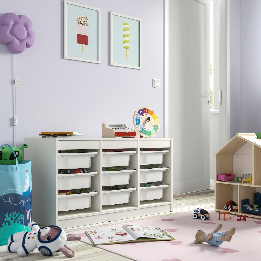 IKEA TROFAST Combinazione Con Contenitori Bianco/bianco 99x44x56 Cm