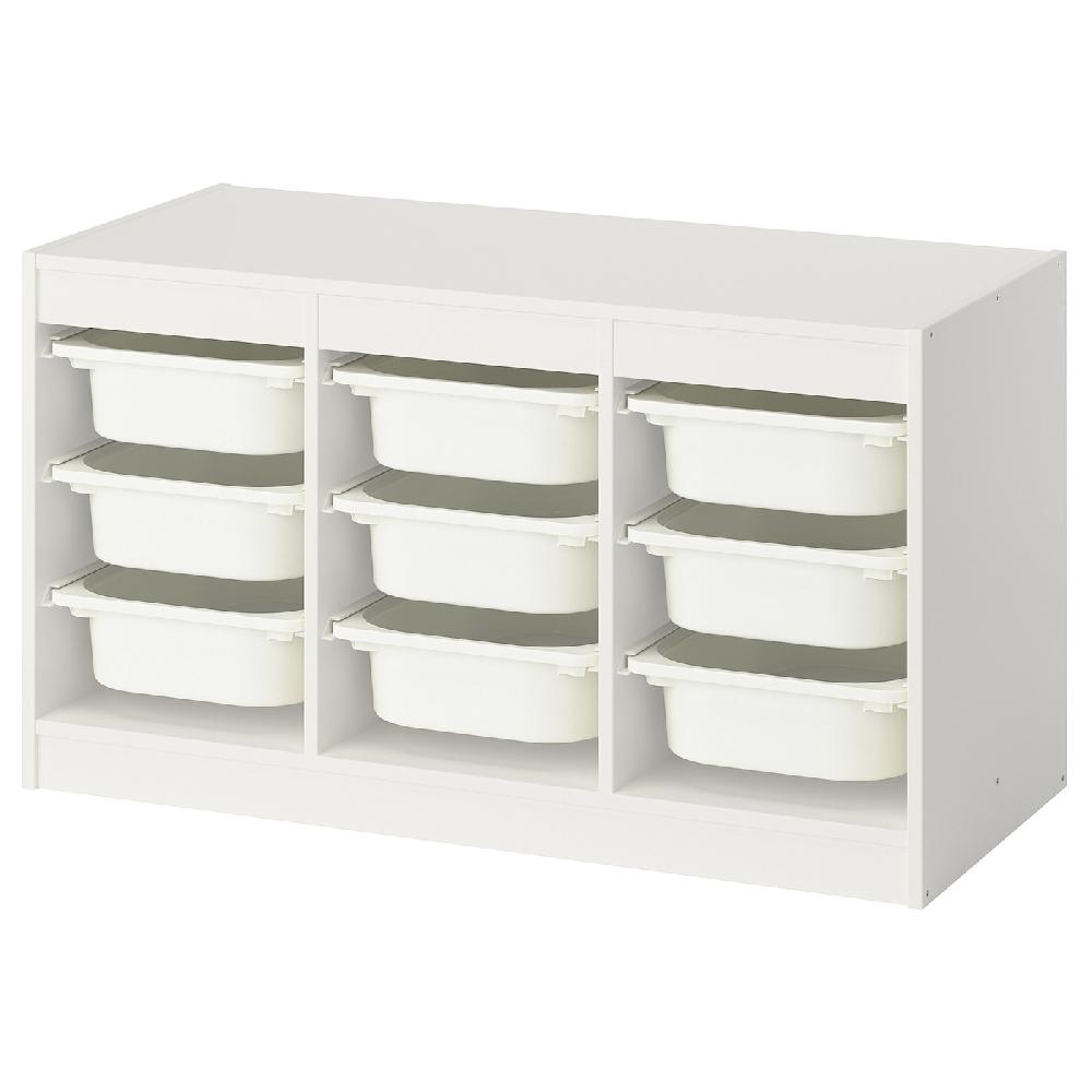 IKEA TROFAST Combinazione con contenitori bianco/bianco 99x44x56 cm