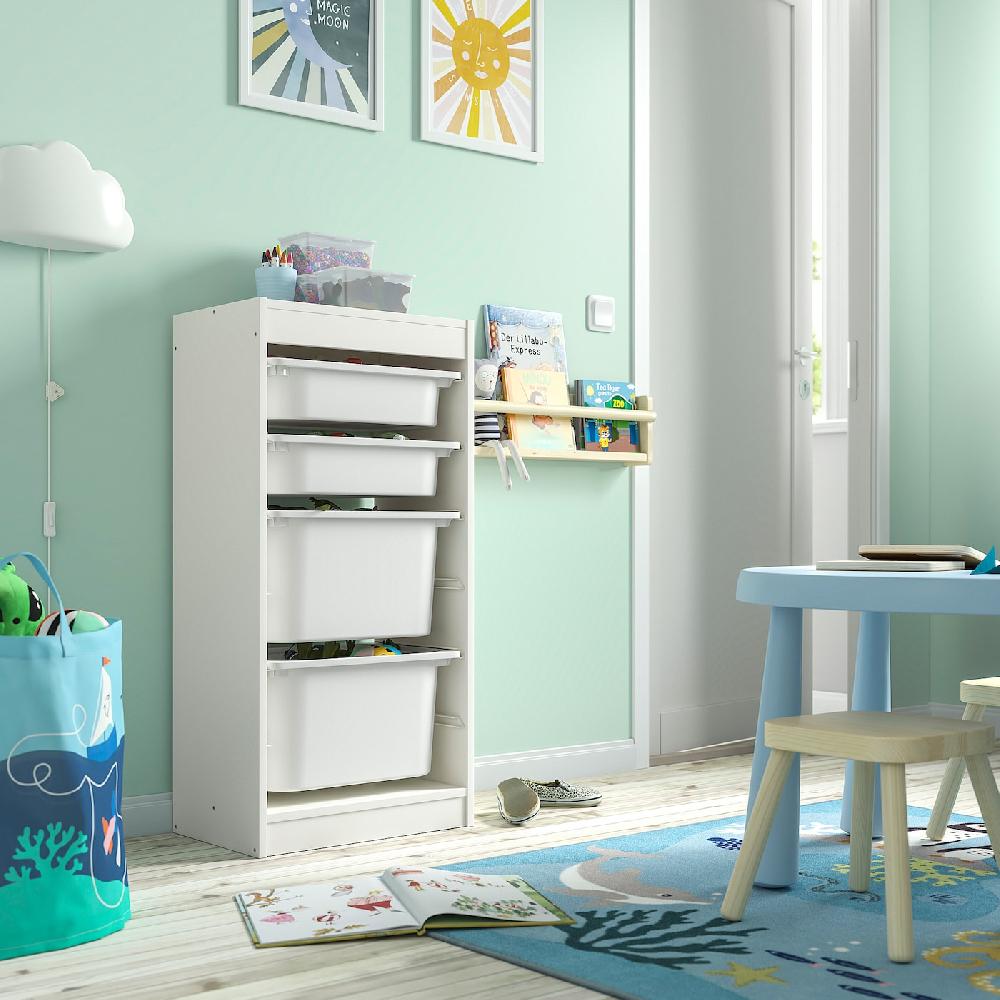 IKEA TROFAST Combinazione Con Contenitori Bianco/bianco 46x30x94 Cm