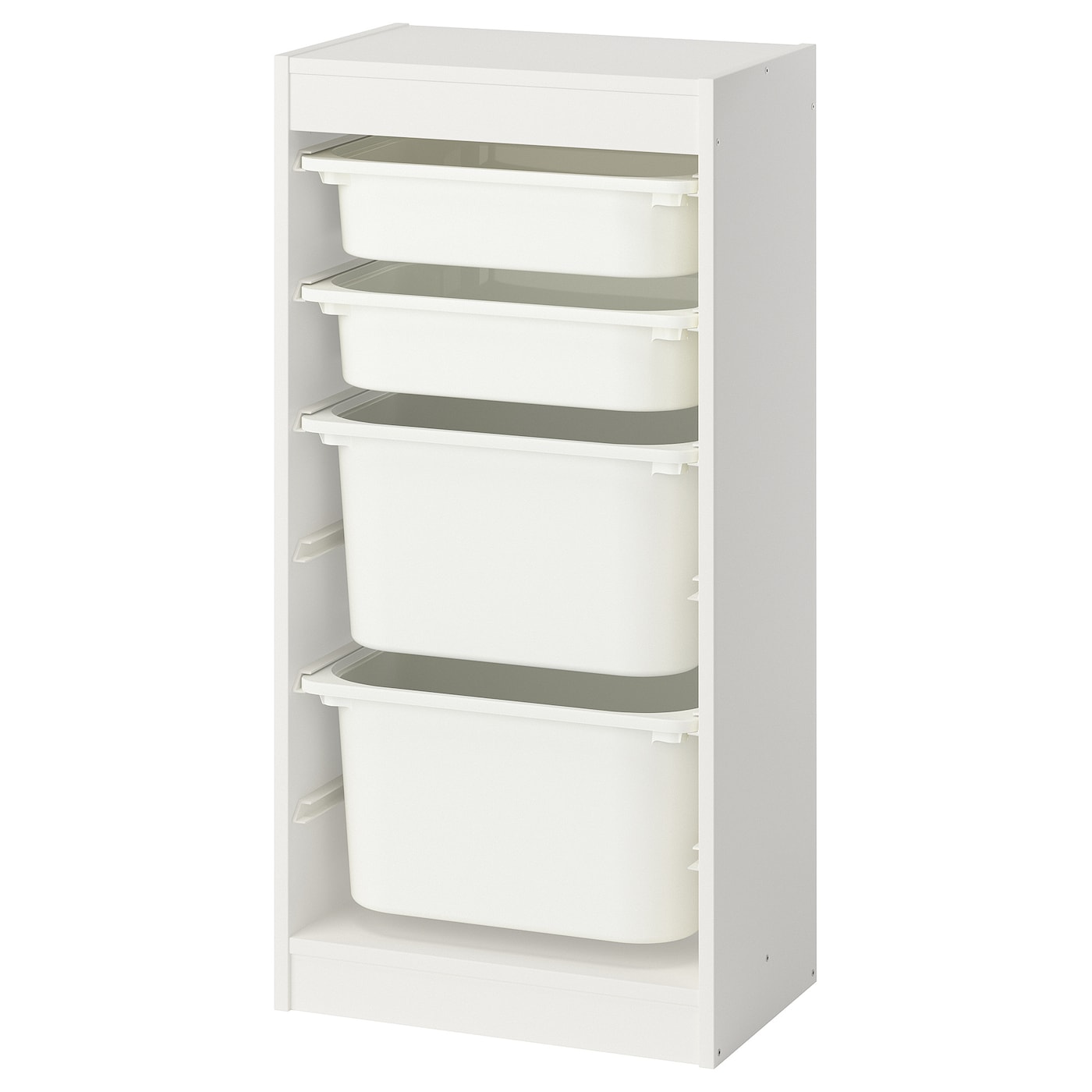 IKEA TROFAST Combinazione con contenitori bianco/bianco 46x30x94 cm
