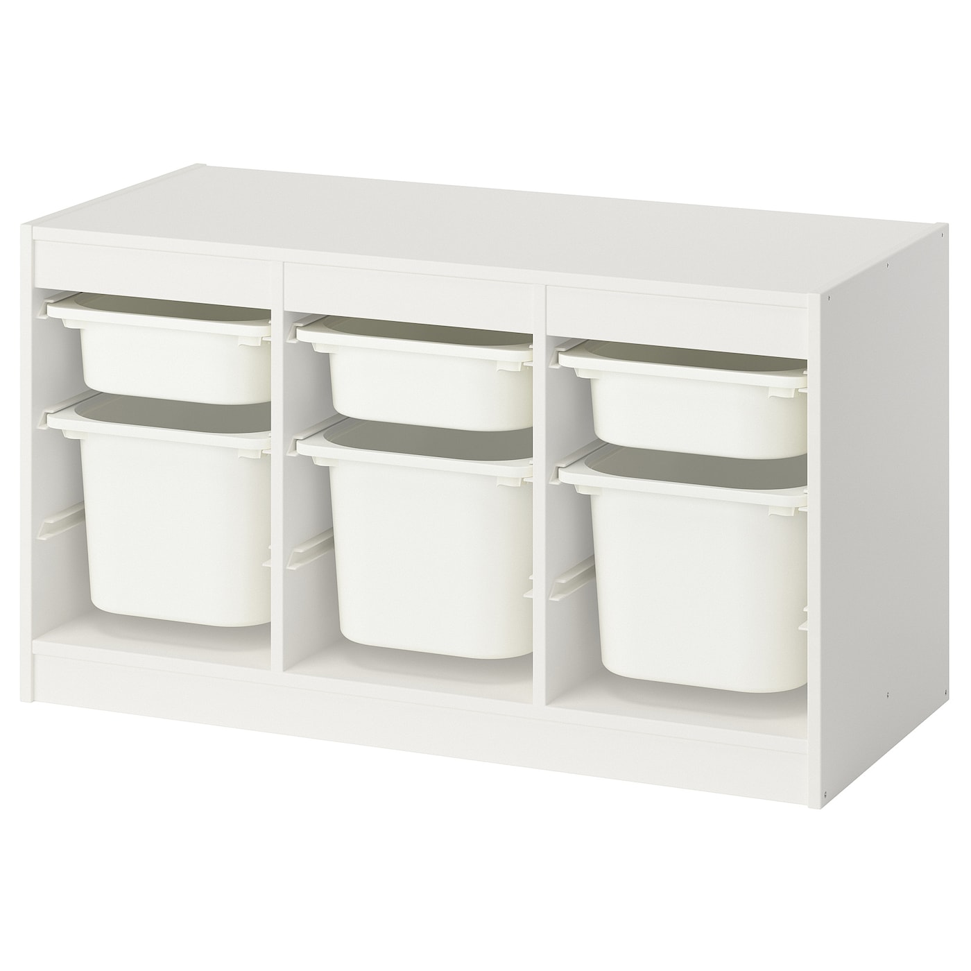 IKEA TROFAST Combinazione con contenitori bianco/bianco 99x44x56 cm