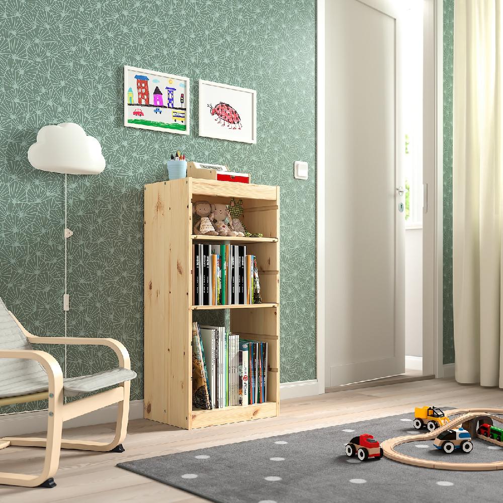 IKEA TROFAST Combinazione Di Mobili Pino Con Mordente Bianco 44x30x91 Cm