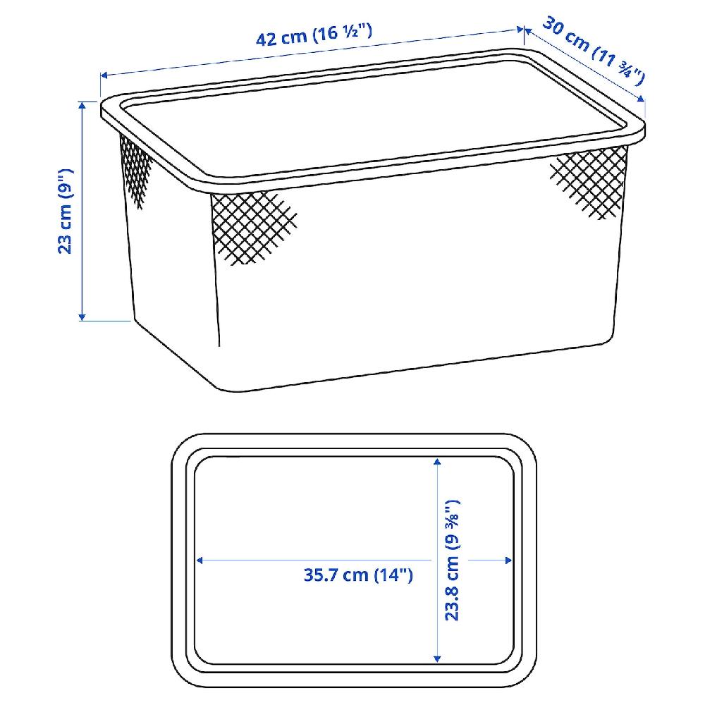 IKEA TROFAST Contenitore In Rete Verde Chiaro-grigio 42x30x23 Cm