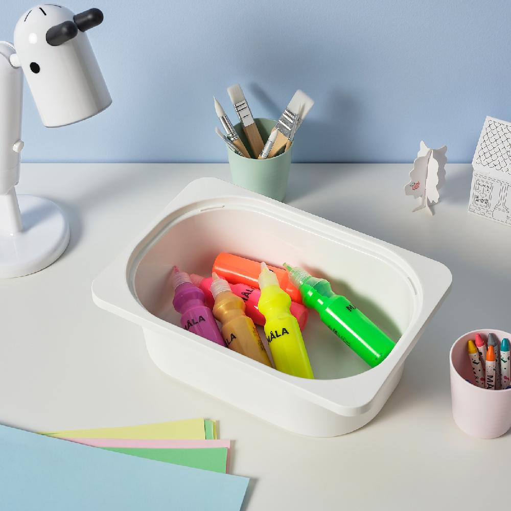 IKEA TROFAST Elemento Da Parete Pino Con Mordente Bianco/bianco 93x21x30 Cm