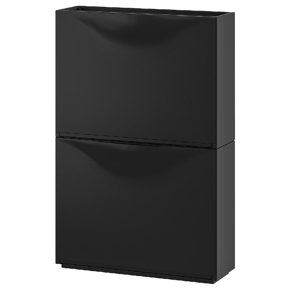 IKEA TRONES Scarpiera/elemento contenitore nero 52x18x39 cm