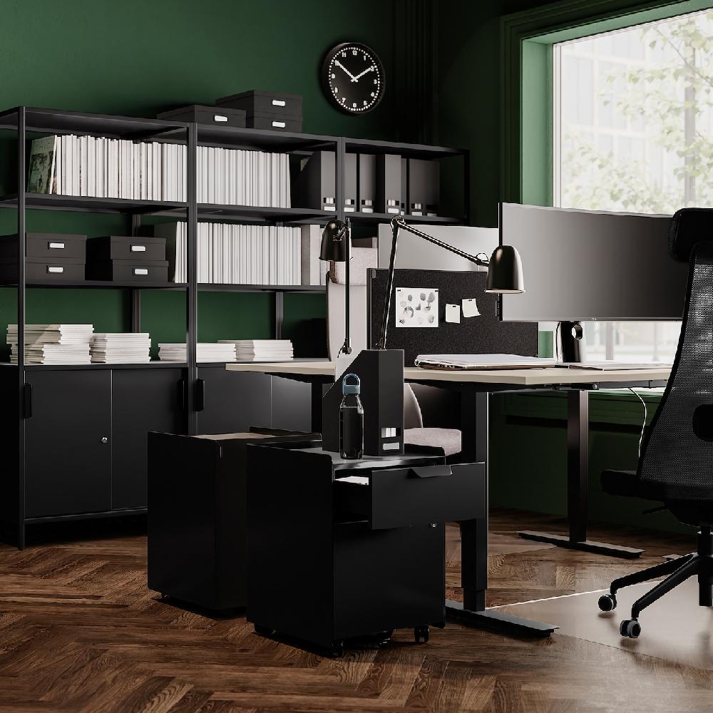 IKEA TROTTEN Base Regolabile Per Piano Tavolo Antracite 120/160 Cm