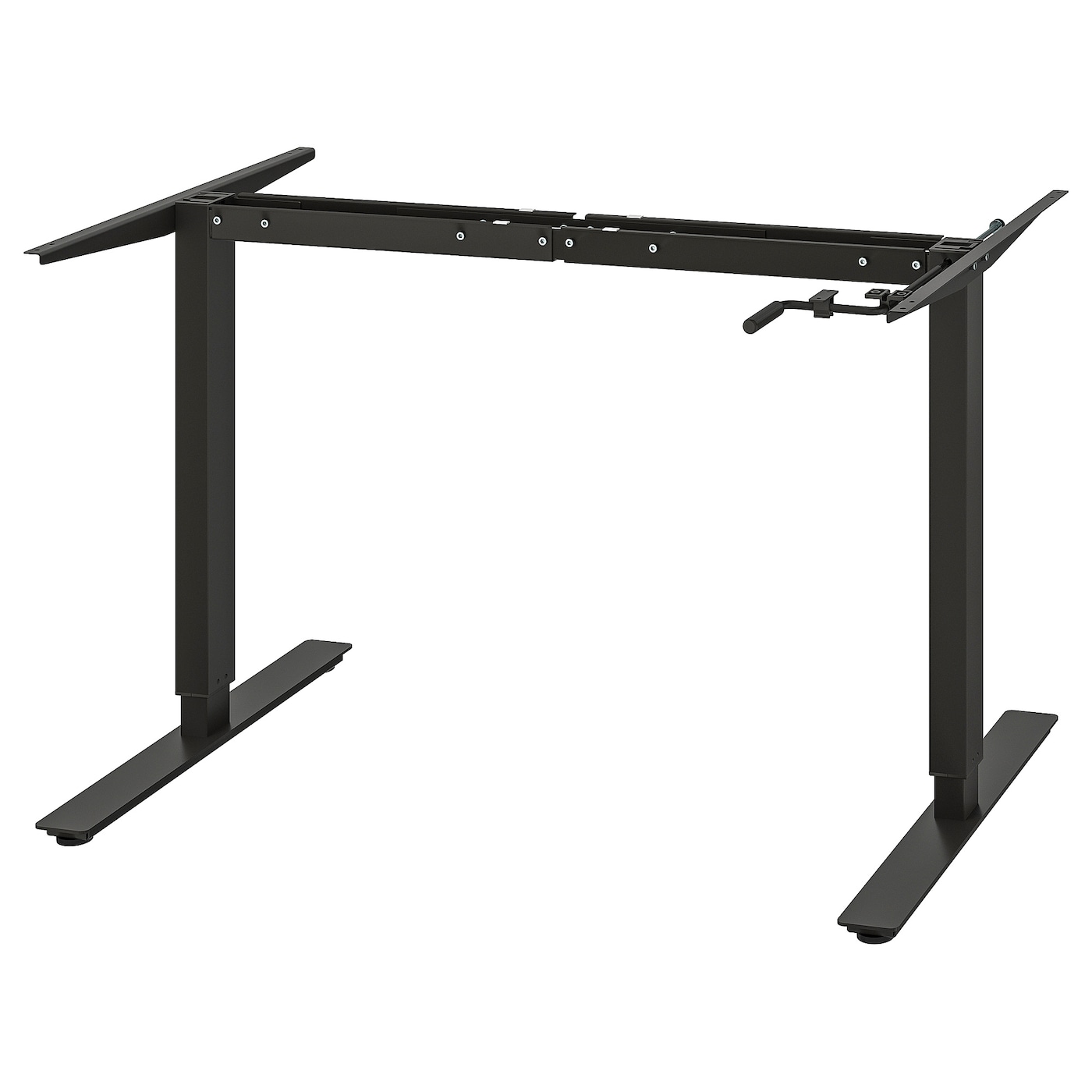 IKEA TROTTEN Base regolabile per piano tavolo antracite 120/160 cm