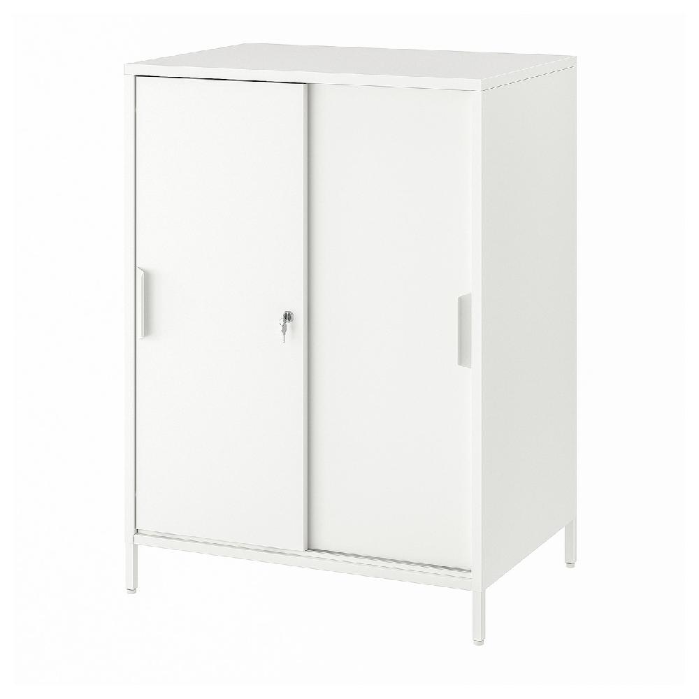 IKEA TROTTEN Mobile con ante scorrevoli bianco 80x55x110 cm