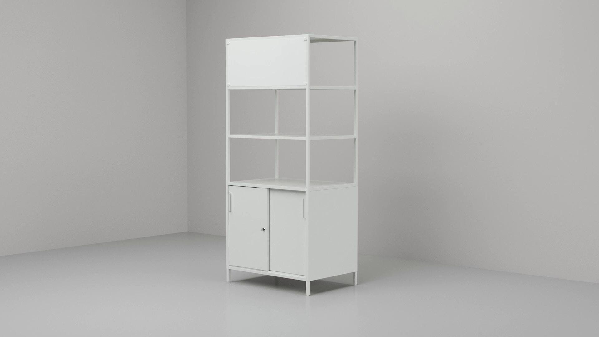 IKEA TROTTEN Mobile Con Ante Scorrevoli Bianco 80x55x180 Cm