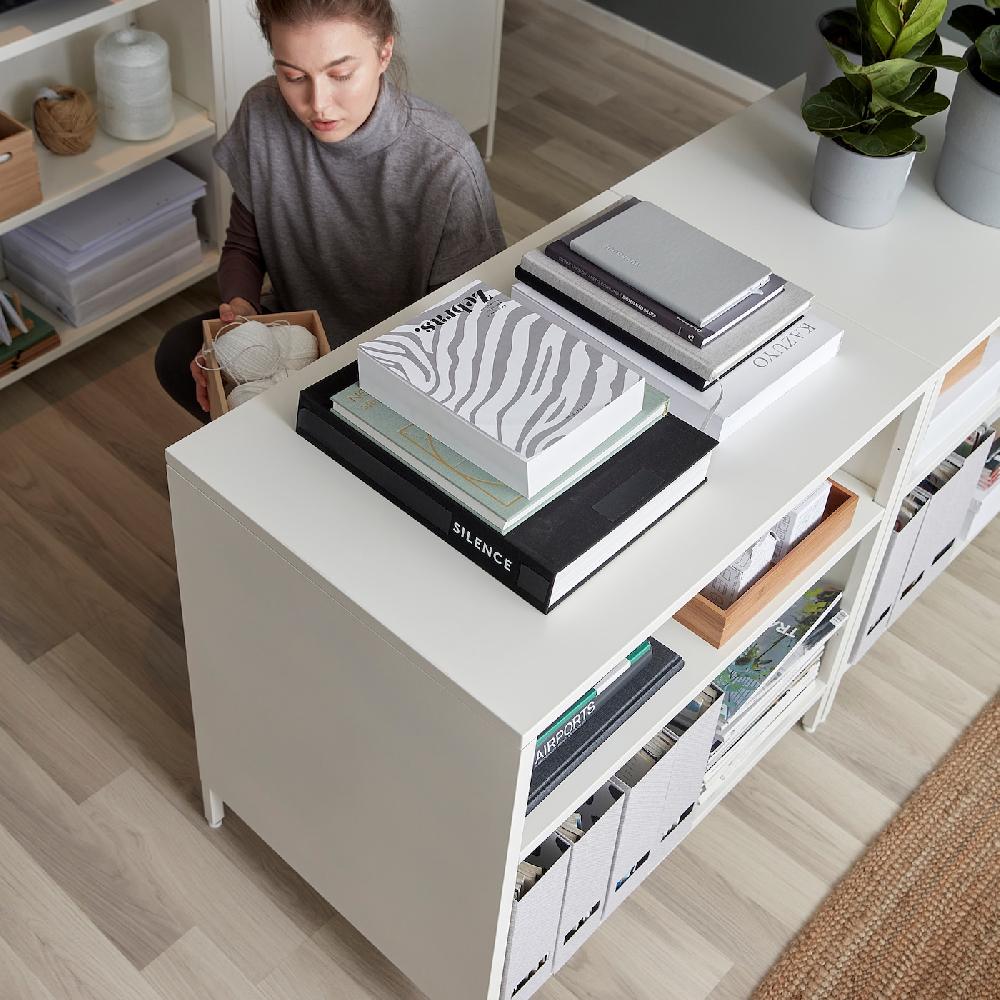 IKEA TROTTEN Mobile Con Ante Scorrevoli Bianco 80x55x75 Cm