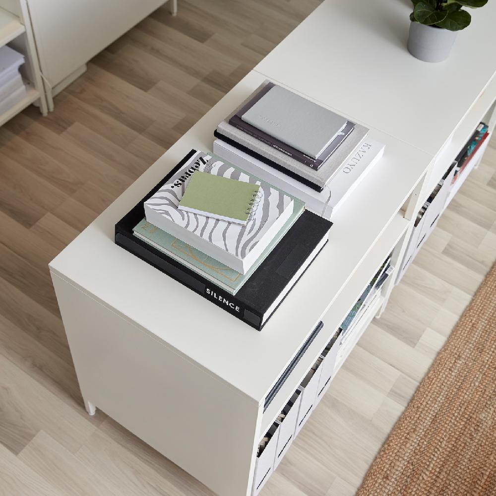 IKEA TROTTEN Mobile Con Ante Scorrevoli Bianco 80x55x75 Cm