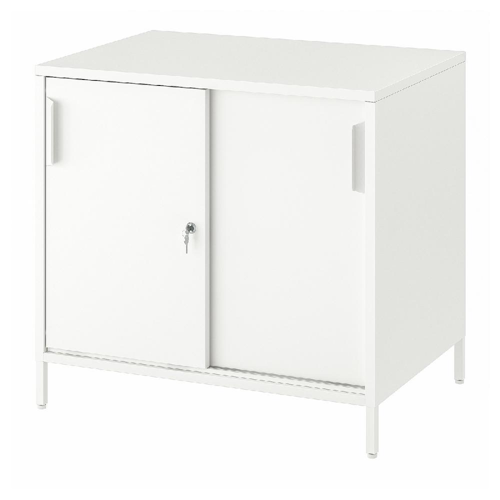 IKEA TROTTEN Mobile con ante scorrevoli bianco 80x55x75 cm