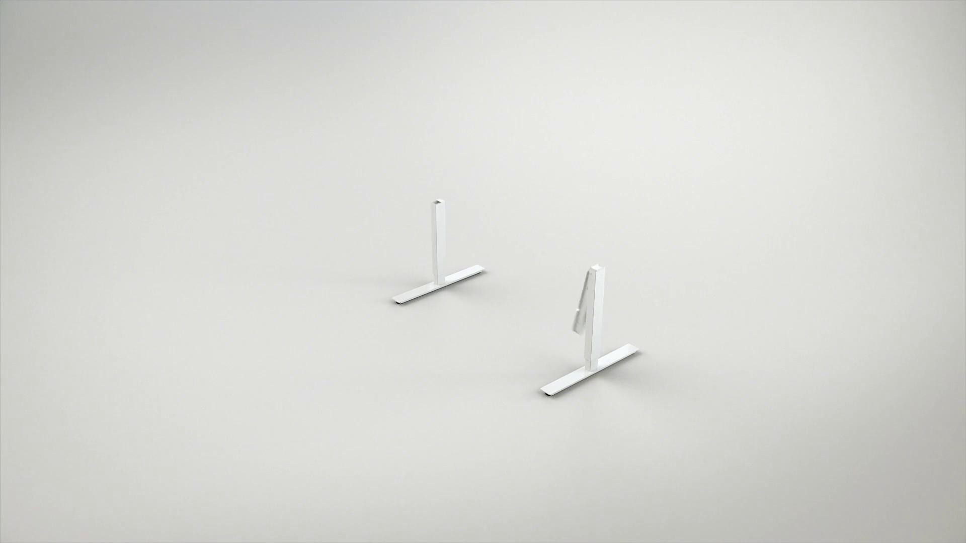 IKEA TROTTEN Scrivania Regolabile In Altezza Bianco 120x70 Cm