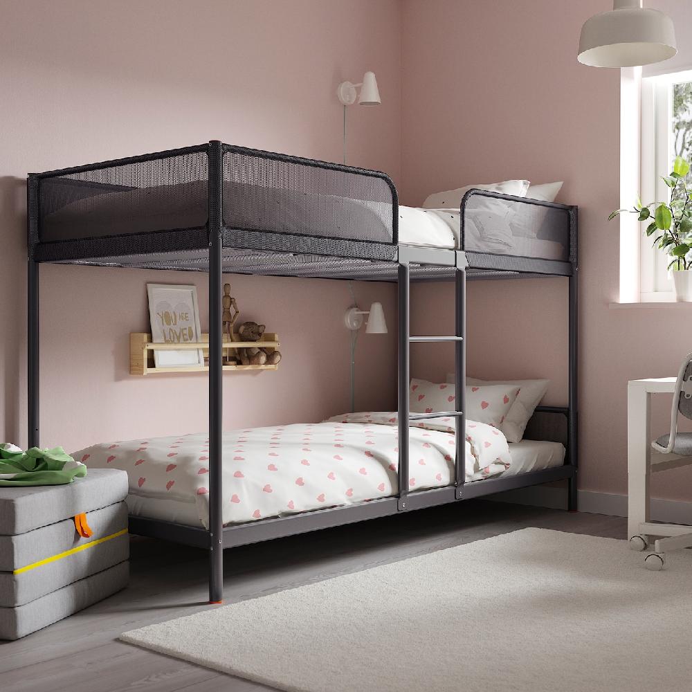 IKEA TUFFING Struttura Per Letto A Castello Grigio Scuro 90x200 Cm
