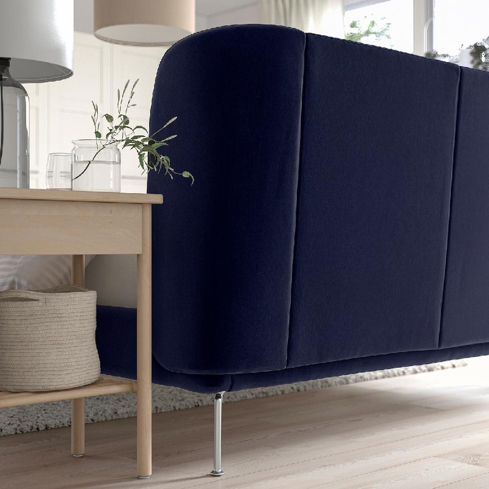 IKEA TUFJORD Struttura Letto Imbottita Tallmyra Blu-nero 160x200 Cm