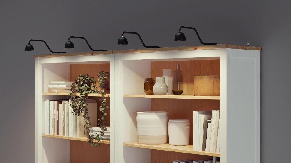 IKEA TVÄRDRAG Illuminazione Per Mobile Nero/intensità Luminosa Regolabile