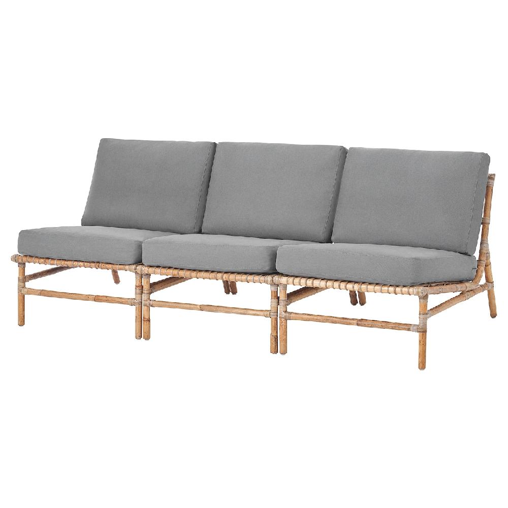 IKEA TVARÖ / FRÖSÖN Divano componibile 3 posti esterno grigio scuro