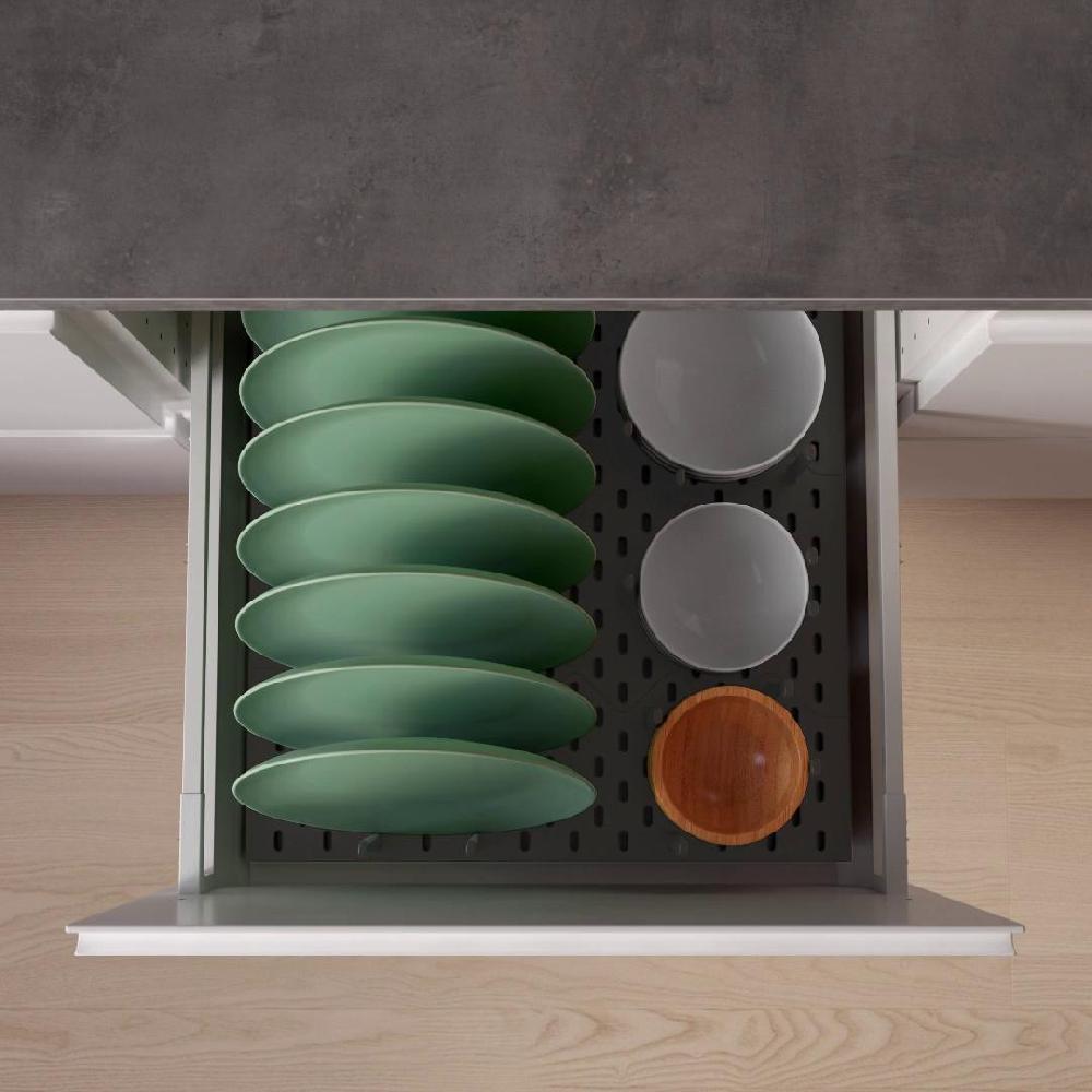 IKEA UPPDATERA Pannello Per Organizzare Cassetto Antracite 60 Cm