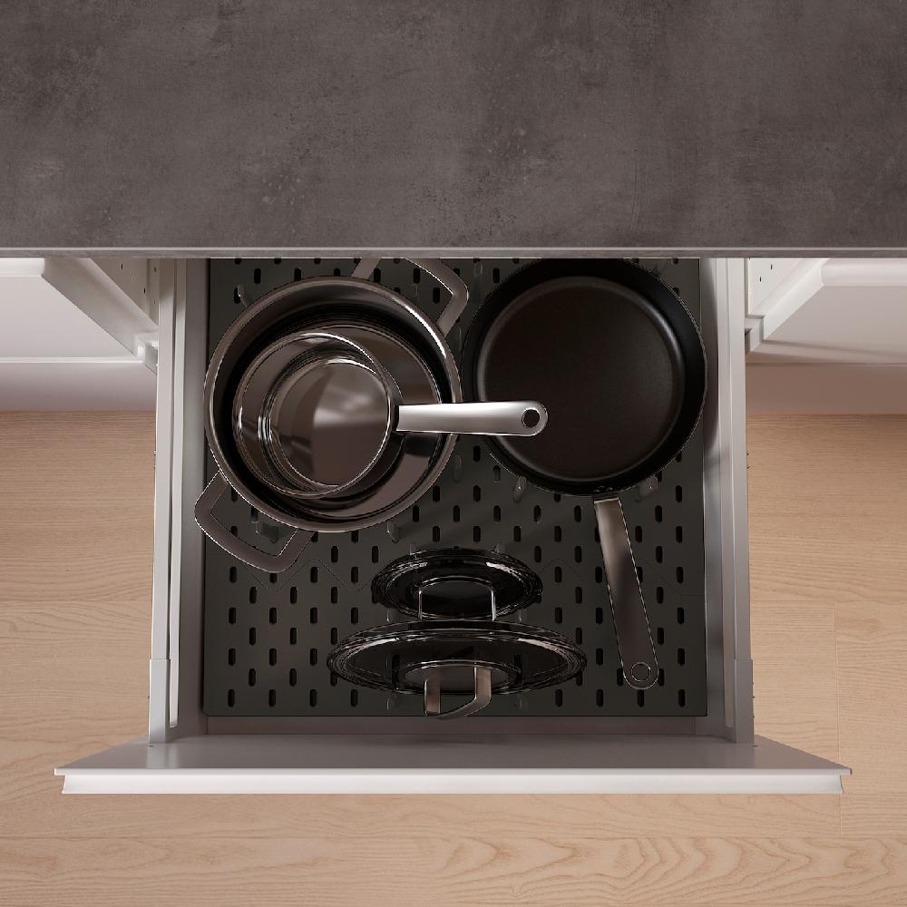 IKEA UPPDATERA Pannello Per Organizzare Cassetto Antracite 60 Cm