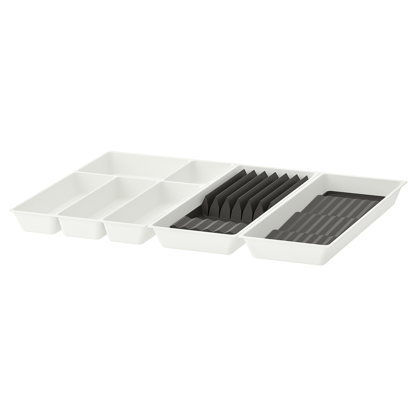 IKEA UPPDATERA Portaposate/2 portaspezie bianco/antracite 72x50 cm
